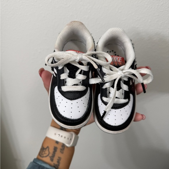 Nike Kids Zebra Print Black and White Sneakers - Picture 3 of 9